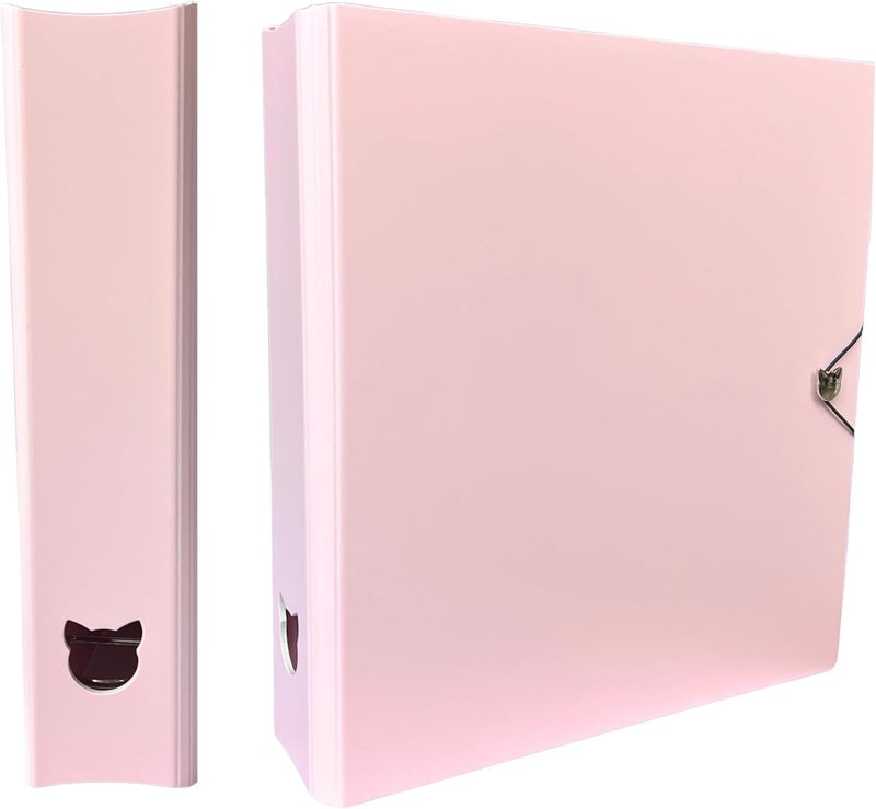 K-Keep A4 Plus 2 INCH Binder, Large Capacity Kpop Photocard Binder with 2 Backboards (ICY Pink)